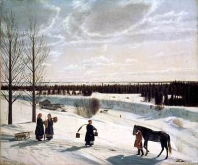 Winterlandschaft, oder Russischer Winter, 1827 von Nikifor Stepanovich Krylov